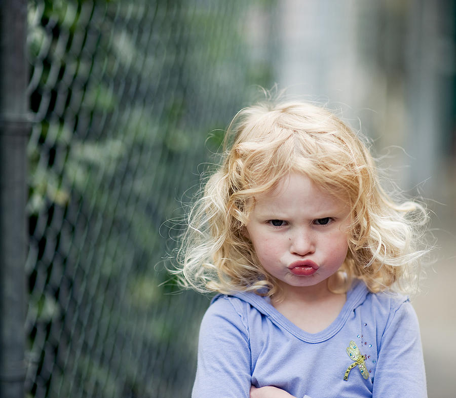 Angry little girl Photograph by Lauren Rosenbaum