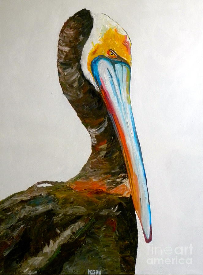 Angry Pelican Painting by Hogan Willis - Fine Art America