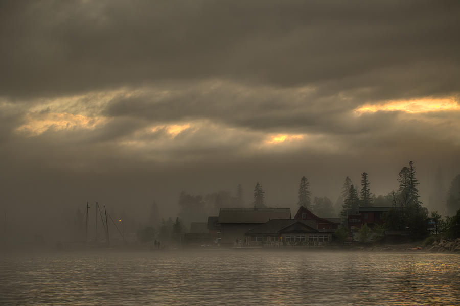 Angry Trout cloaked in fog Grand Marais MN Photograph by Jakub Sisak