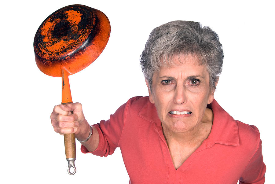 Angry woman with frying pan Photograph by Joe Belanger - Fine ArtAmerica