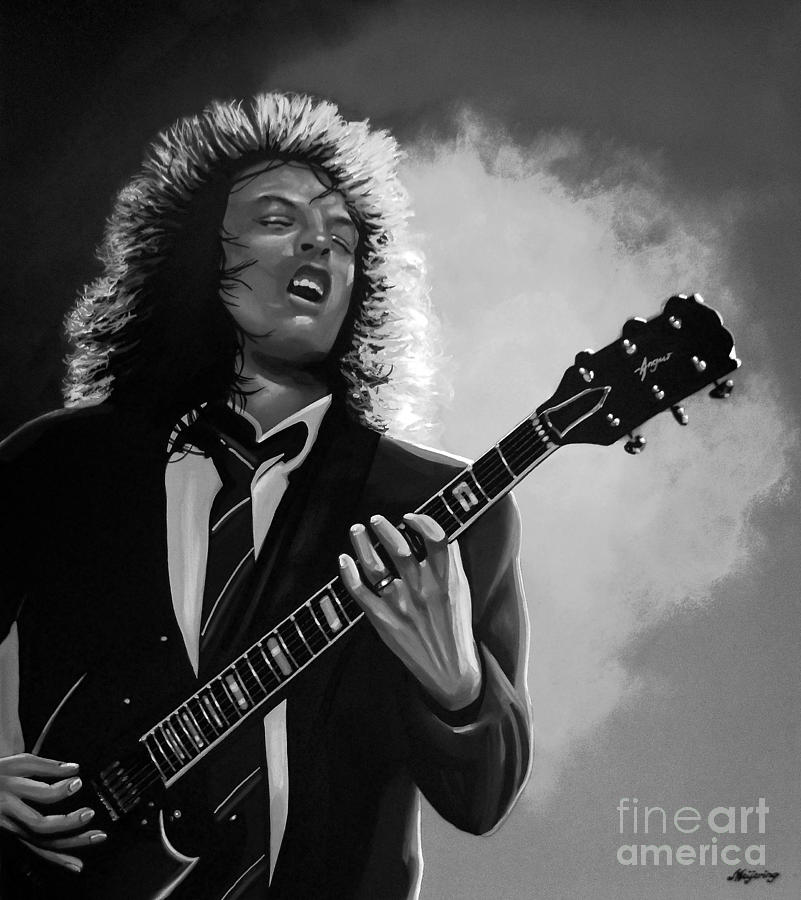 Celebrity Mixed Media - Angus Young by Meijering Manupix