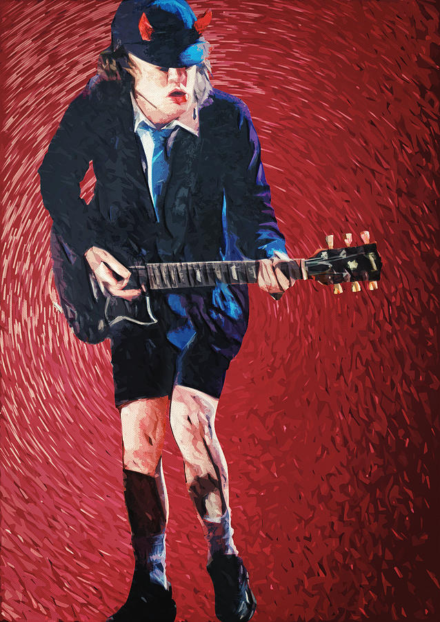 Angus Young Painting - Angus Young by Zapista OU Angus Young Painting - Angus Young by Zapista OU