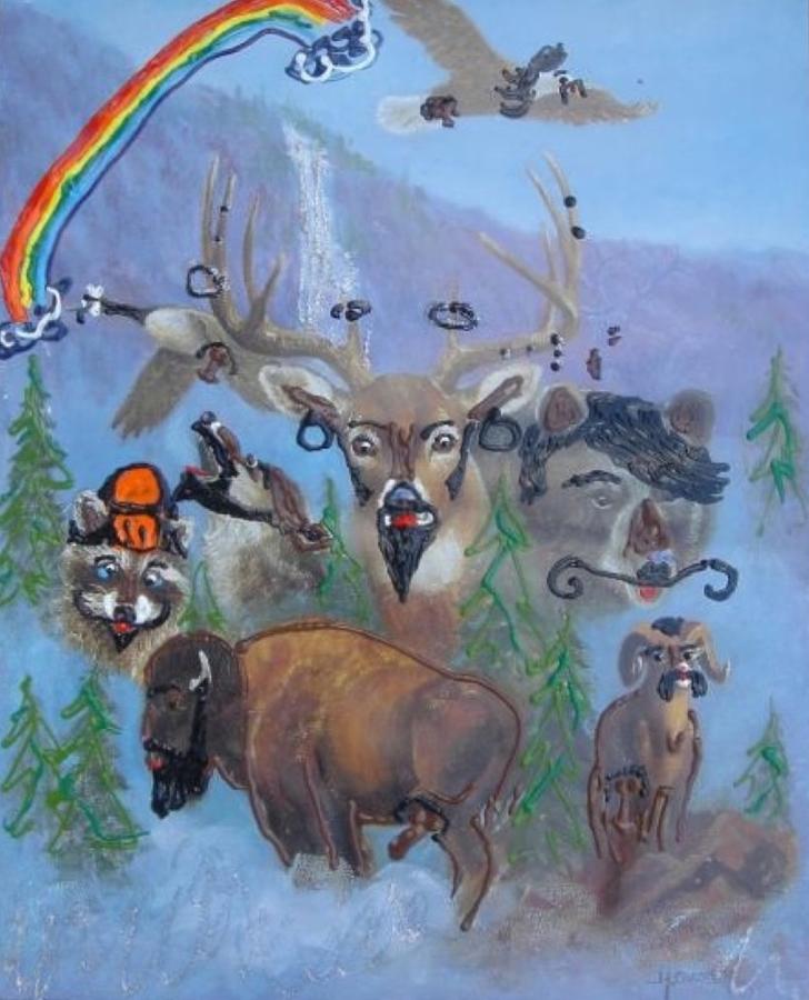 Animal Kingdom  Painting by Lisa Piper