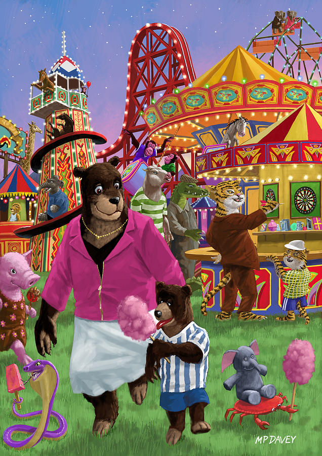 Animal Painting - Animal Fun Fair by Martin Davey