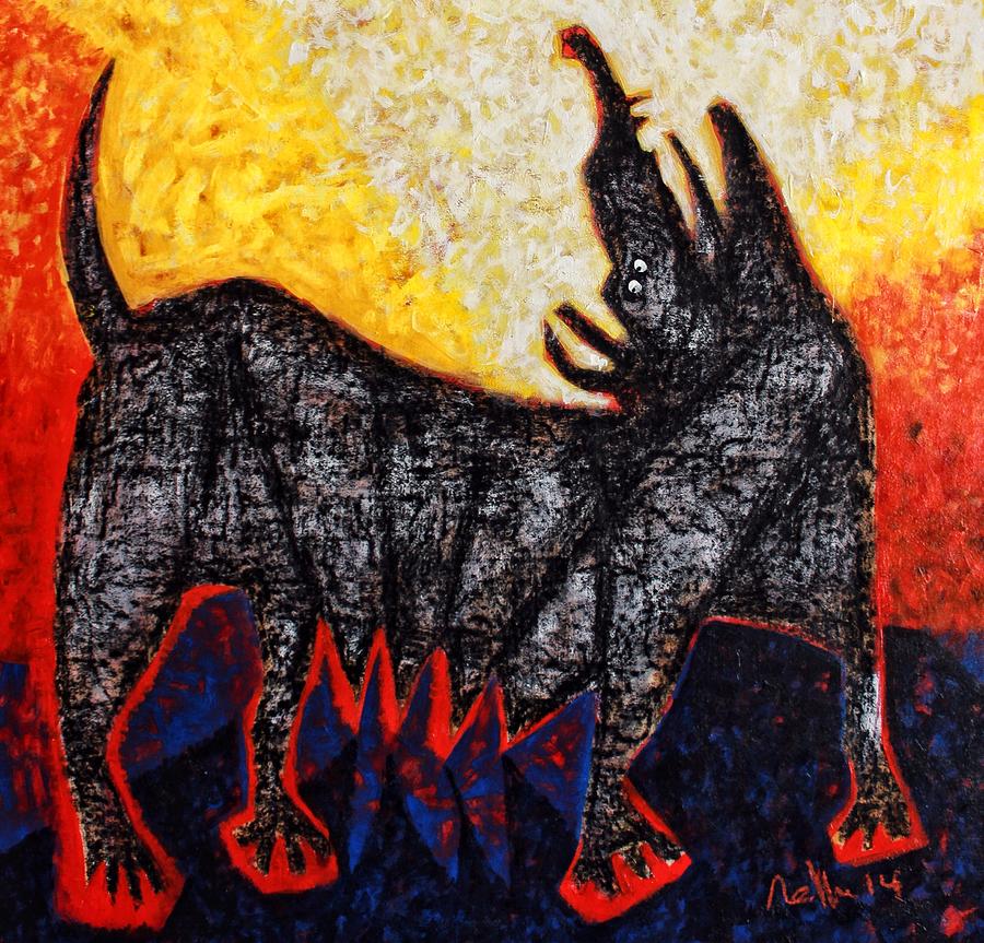 Abstract Painting - ANIMALIA Canis No. 8  by Mark M  Mellon