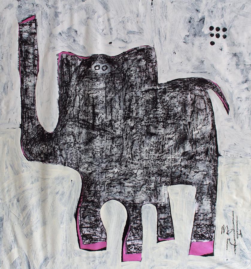 Abstract Painting - ANIMALIA Elephanti No. 1 by Mark M  Mellon