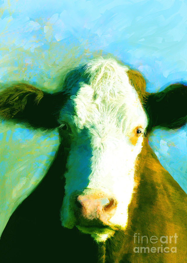 Painted Cow Five Ann Powell Art Digital Art, Animals,, 55% OFF