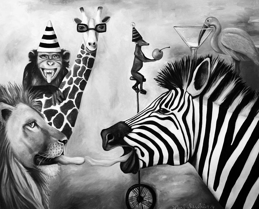 Animals Gone Wild edit 3 Painting by Leah Saulnier The Painting Maniac