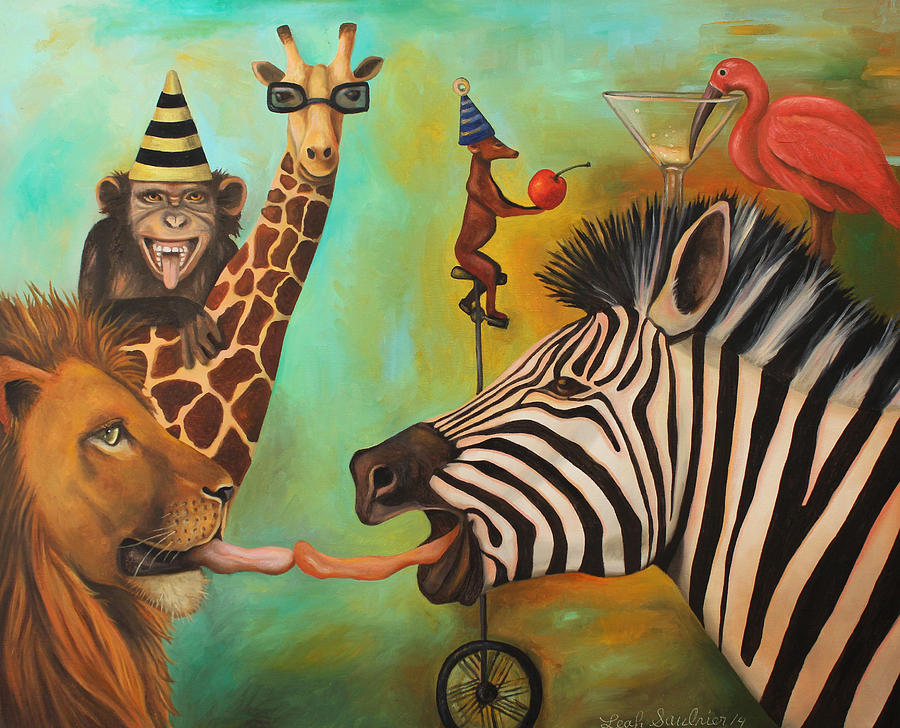 Animals Gone Wild Painting by Leah Saulnier The Painting Maniac