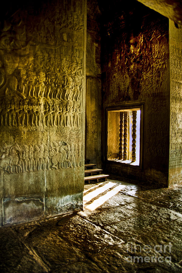 AnkorWat Temple Window Photograph by Rick Bragan