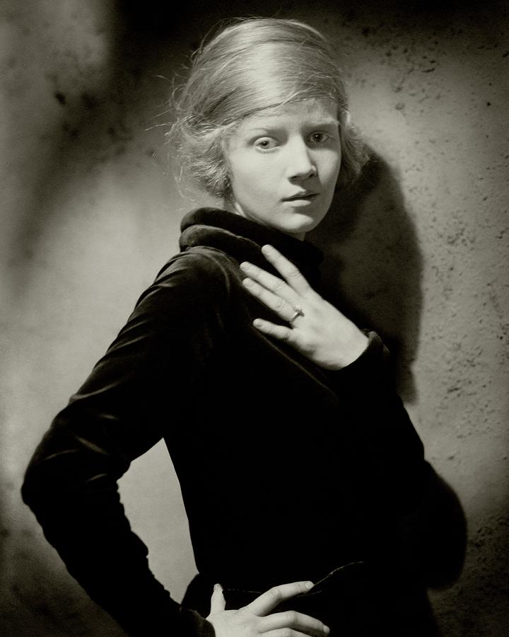 Ann Harding Wearing A Dress Photograph by Edward Steichen