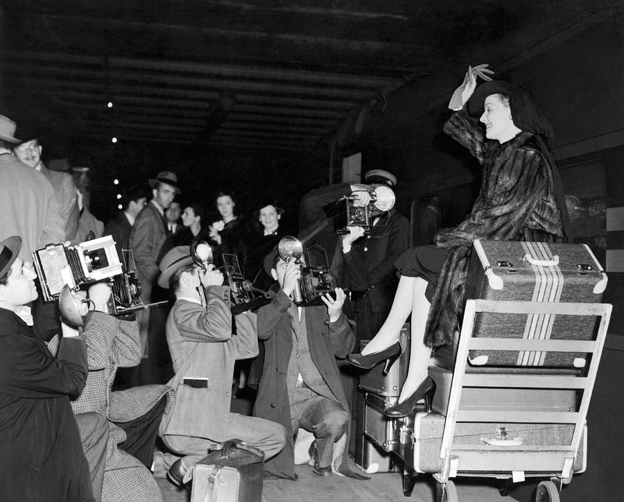Ann Sheridan Arrives In NY Photograph by Underwood Archives