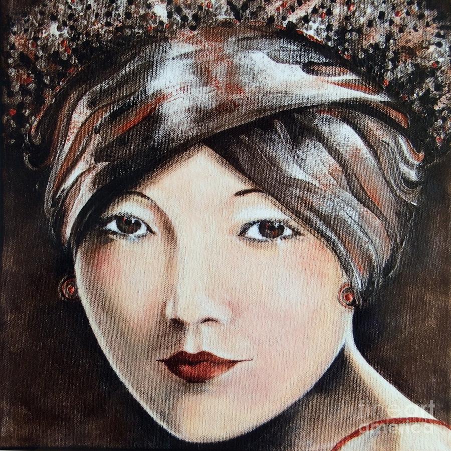 Portrait Painting - Anna May Wong  by Barbara Chase