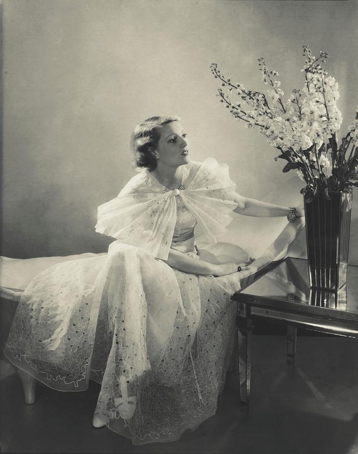 Annabella Wearing An Organdie Dress Photograph by Edward Steichen