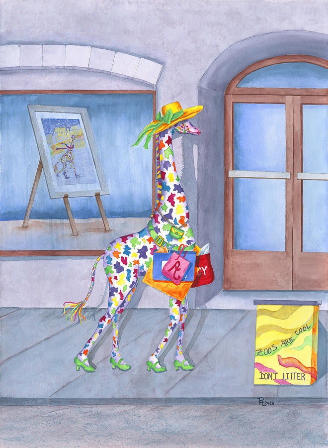 Giraffe Painting - Annabelle Spree by Rhonda Leonard