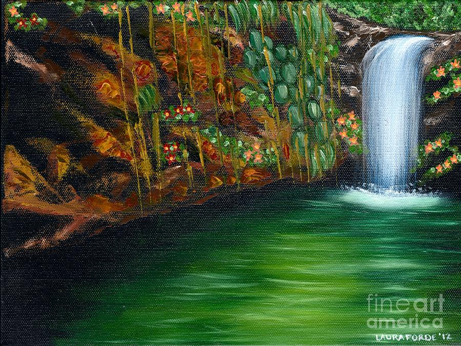 Annadale Waterfall Painting by Laura Forde