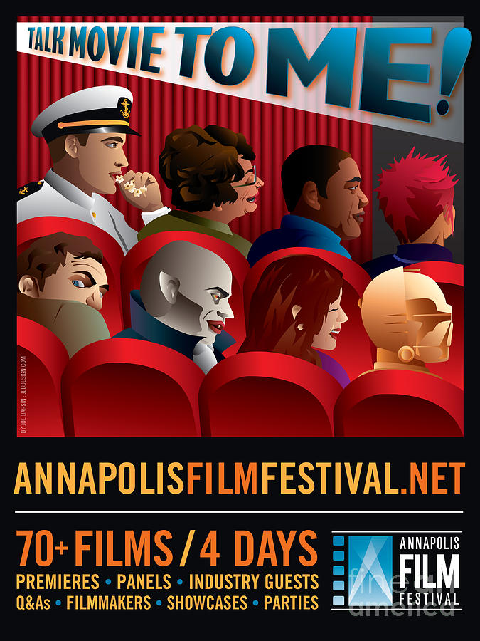 Annapolis Film Festival 2014 poster vertical Digital Art by Joe Barsin