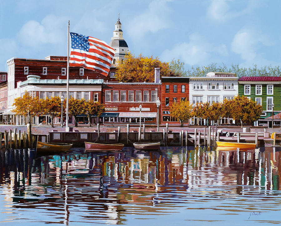 Annapolis Painting - Annapolis MD by Guido Borelli