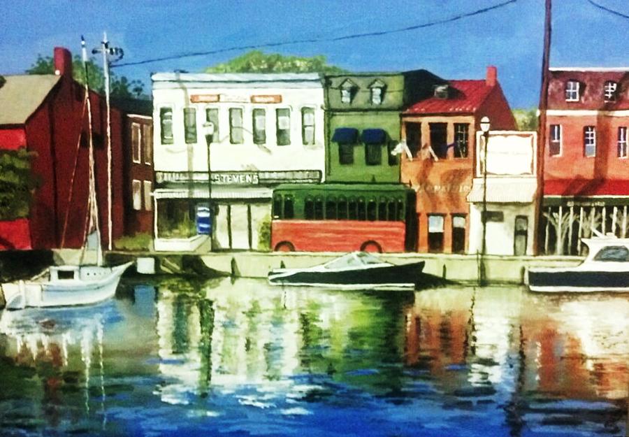 Architecture Painting - Annapolis MD by Lawrence Saunders