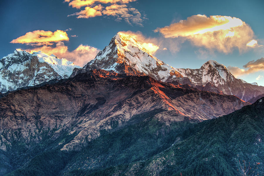 Annapurna Mountains Range Of The Photograph by Emad Aljumah