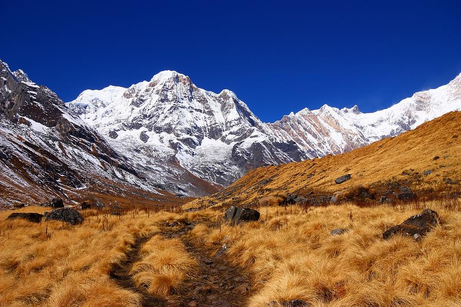 Mountain Photograph - Annapurna South Ridge 2 by FireFlux Studios