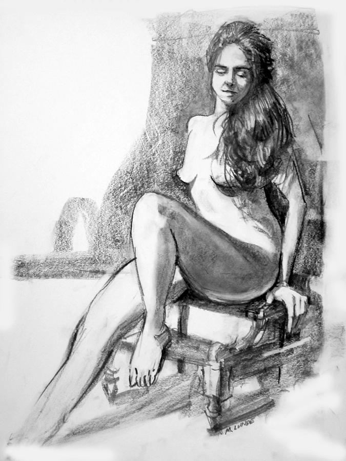 Anne-Marie1 Drawing by Mark Lunde