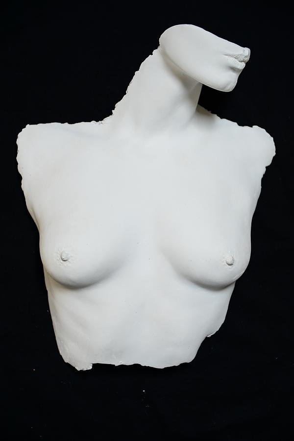 Bust Sculpture - Anne-so in plaster by Robert  Stephenson