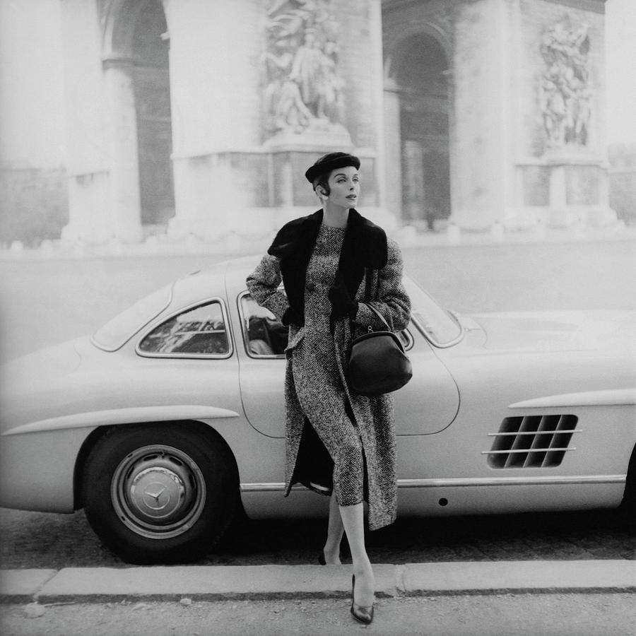 Anne St. Marie By A Mercedes-benz Car Photograph by Henry Clarke
