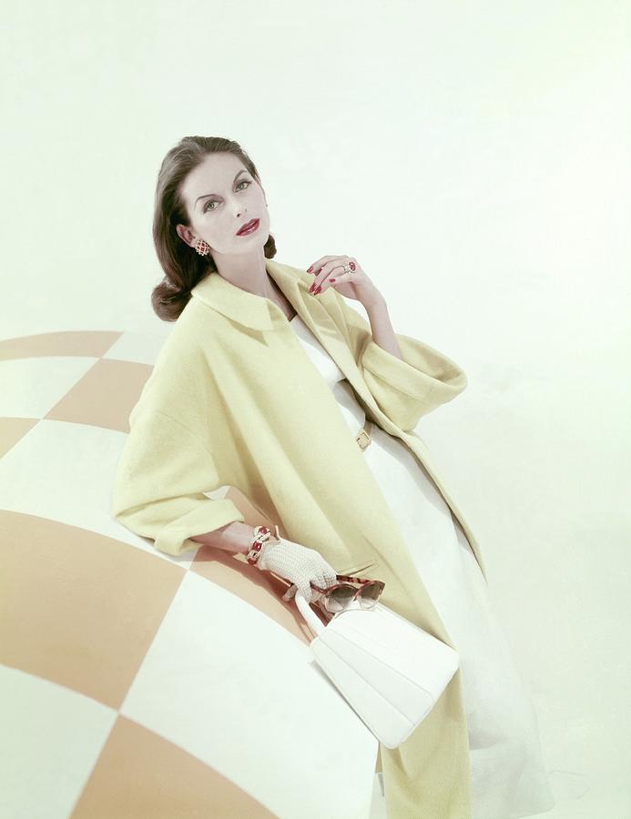 Anne St. Marie Wearing Spring Coat Photograph by Frances McLaughlin-Gill