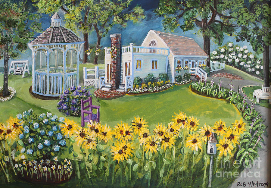 Annies Summer Cottage Painting by Rita Brown