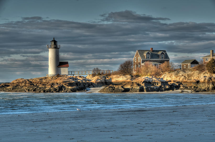 Annisquam Lighthouse From The Beach Photograph by Liz Mackney