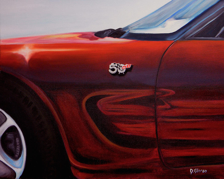 Anniversary Edition Corvette Painting by Dean Glorso