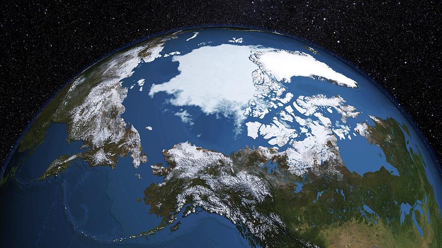 Annual Minimum Arctic Sea Ice Photograph by Nasas Scientific Visualization Studio