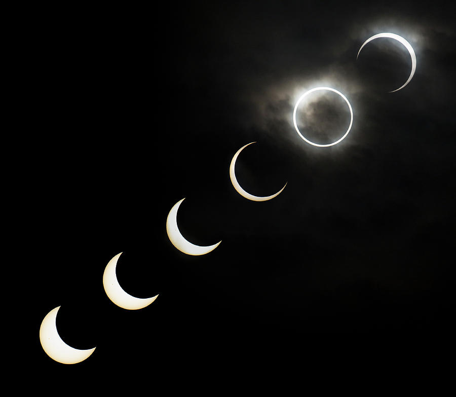 Annular Solar Eclipse Sequence Photograph by Kim Nilsson