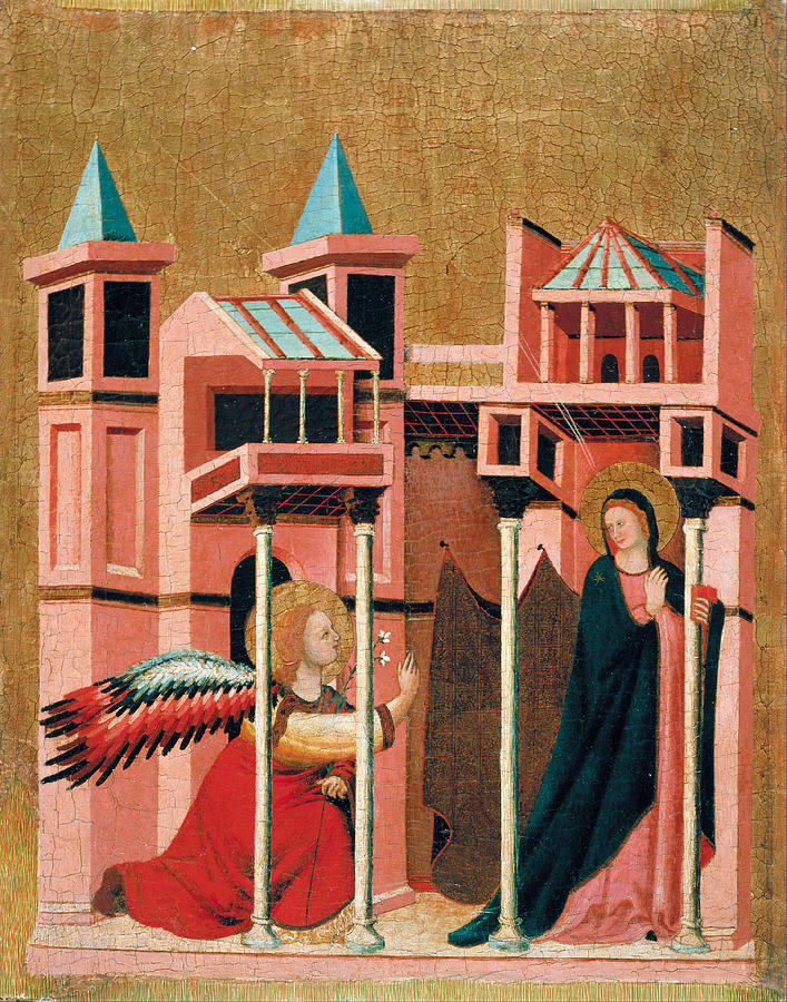 Annunciation Painting by Master of the Cini Madonna
