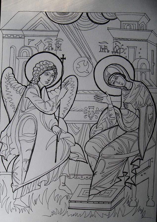 Annunciation Drawing by Valeriya Temnenko | Fine Art America