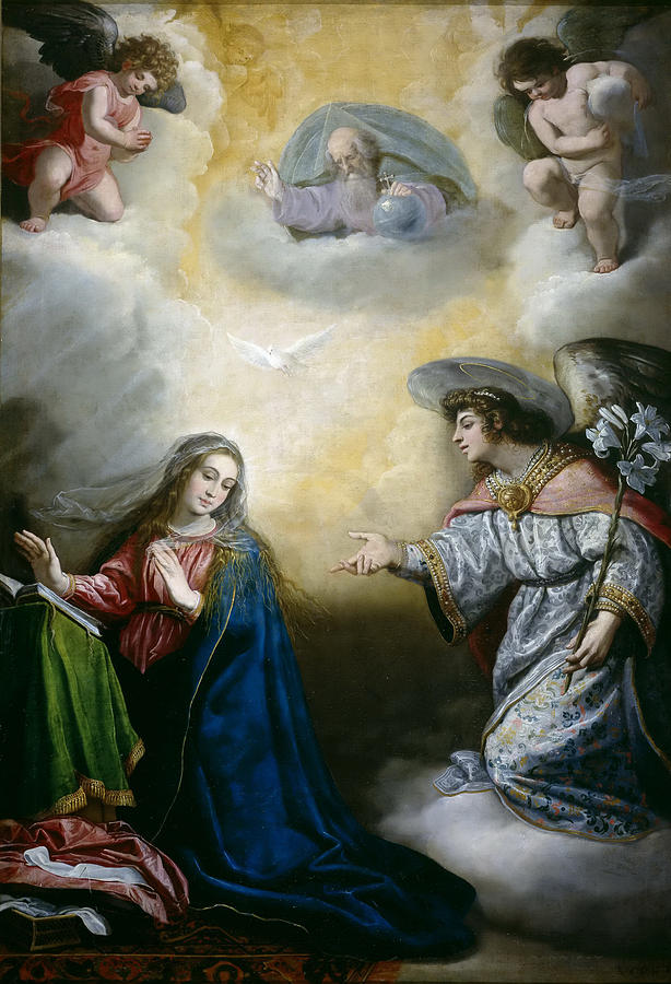 Annunciation Painting by Vincenzo Carducci