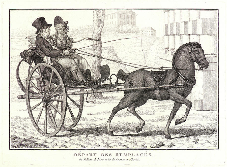 Anonymous Drawing - Anonymous. Departure Of The Replaced Départ Des Remplacés by Litz Collection