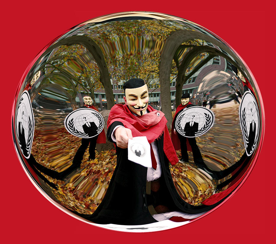 V For Vendetta Digital Art - Anonymous by Kevin Caudill