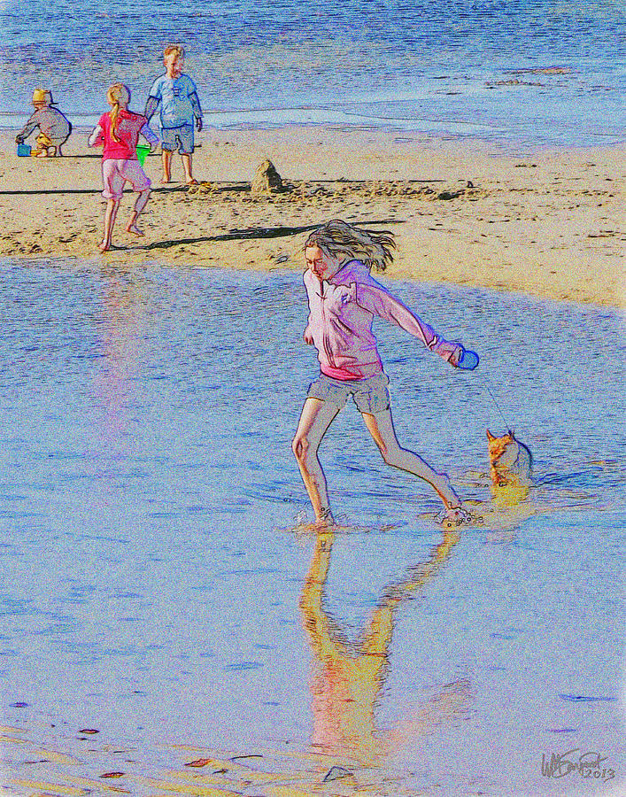 Summer Digital Art - Another day at the Beach by William Sargent