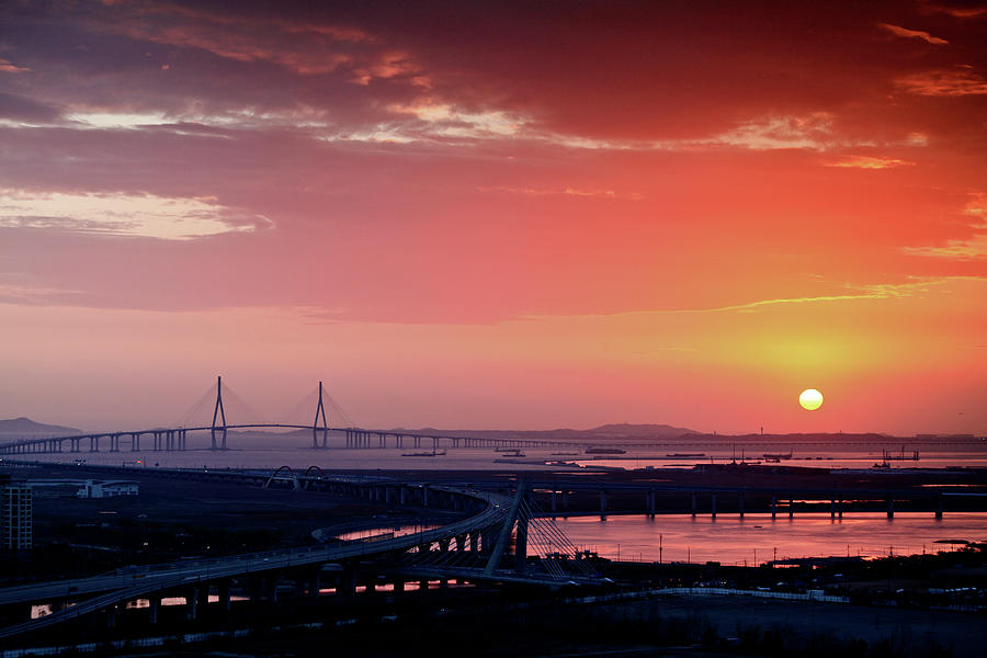 Another Golden Day - Incheon, South Photograph by Photography By Simon Bond