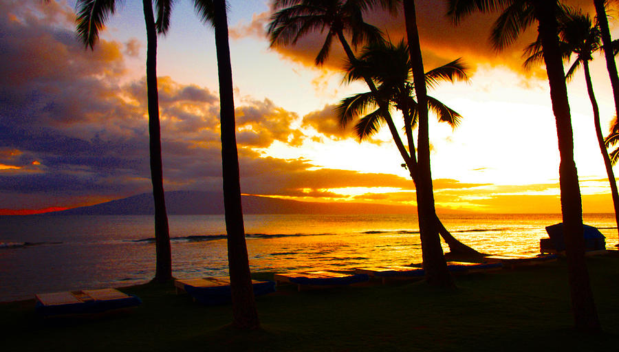 Sunset Photograph - Another Maui Sunset by John Dauer