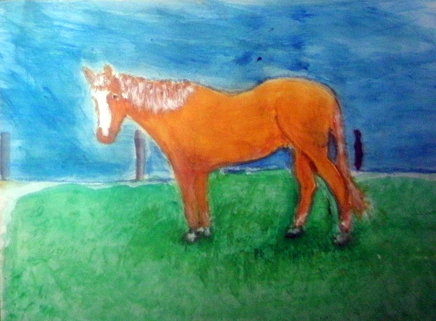 AnOther OReilly ORiginal Painting 50 Shades of a horses 27 year love ...