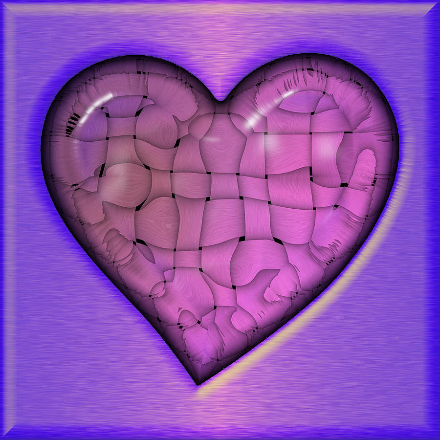 Another Purple Heart Digital Art by Wendy J St Christopher