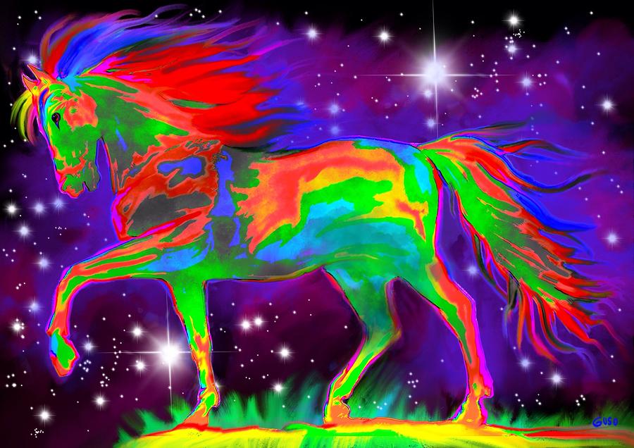 Another Rainbow Stallion Painting by Nick Gustafson