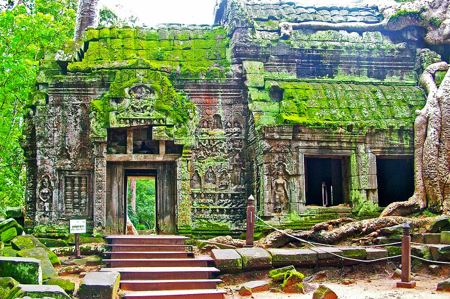Another Side of Ta Prohm in Angkor Wat Archeological Park-Cambodia Photograph by Ruth Hager