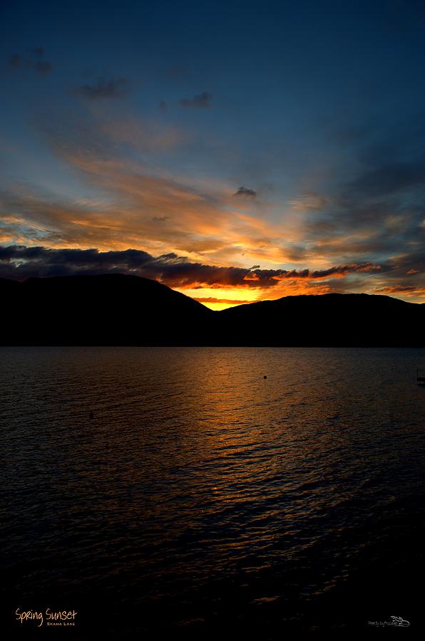Another Spring Sunset PORTRAIT - Skaha Lake 4/26/2014 Photograph by Guy Hoffman