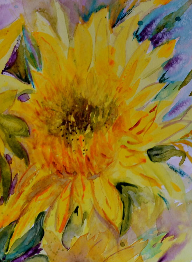 Another Sunflower Painting by Beverley Harper Tinsley