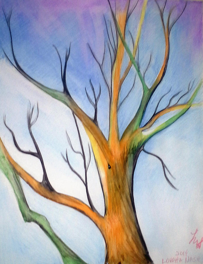 Another tree watercolor Painting by Loretta Nash