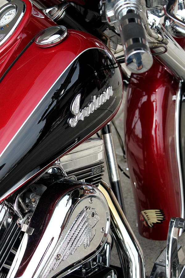 Another View Of An Indian Motorcycle Photograph